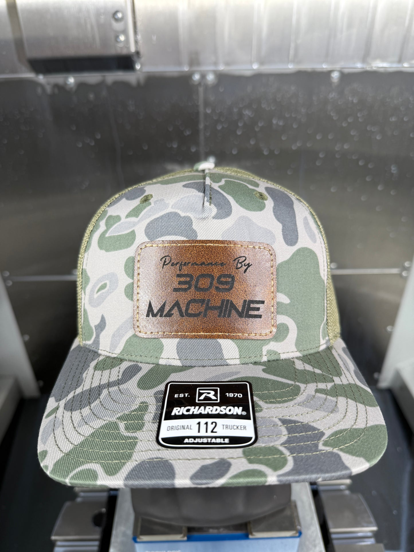 309 Machine Leather Patch Hat (Marsh Duck Camo)