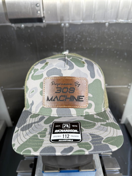 309 Machine Leather Patch Hat (Marsh Duck Camo)